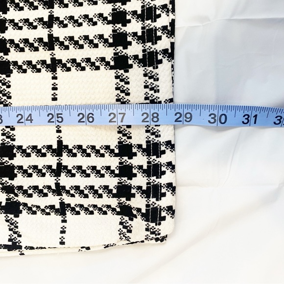 SHEIN Women’s 2XL Black & White Plaid Midi Pencil Skirt Stretch - Picture 3 of 5